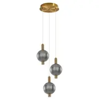 Підвісний світильник, люстра Italux PND-83631-3-BRO-SG Lenti LED 3x18W 3000K 720Lm IP20 димчастий Підвісний світильник, люстра Italux PND-83631-3-BRO-SG Lenti LED 3x18W 3000K 720Lm IP20 димчастий