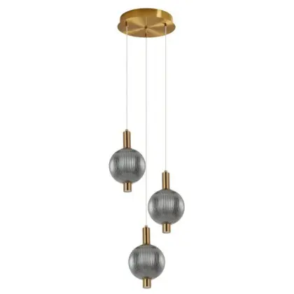 Подвесной светильник, люстра Italux PND-83631-3-BRO-SG Lenti LED 3x18W 3000K 720Lm IP20 дымчатый Подвесной светильник, люстра Italux PND-83631-3-BRO-SG Lenti LED 3x18W 3000K 720Lm IP20 дымчатый