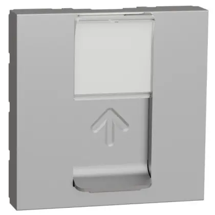 Накладка для RJ45 розетки Schneider Electric NU941130 2М (алюминий)