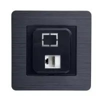 Розетка Nilson Selene антрацит комп'ютерна CAT5e RJ45 ( 23362544 )