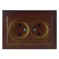 Розетка Nilson Touran горіх 2-на без заземлення ( 24271024 )