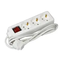 Подовжувач UEC STANDART П03В 3 місця 2Р+PЕ/1,5 метри 3х1мм2 16А/250 з вимикачем