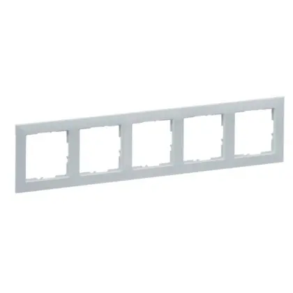 Рамка 5-постовая Legrand SUNO (алюминий) 721515 Рамка 5-постовая Legrand SUNO (алюминий) 721515