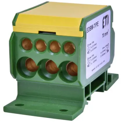 Розподільний блок ETI 001102424 EDBM-7/PE (192А 1x4-70; 3x2.5-25; 4x2.5-16) Розподільний блок ETI 001102424 EDBM-7/PE (192А 1x4-70; 3x2.5-25; 4x2.5-16)