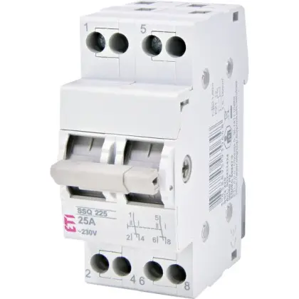 Перемикач навантаження ETI SSQ 240 2P 40A 1-0-2 (2421425) Перемикач навантаження ETI SSQ 240 2P 40A 1-0-2 (2421425)