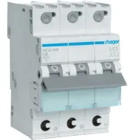 Автоматический выключатель Hager MCS306 QC 6кА C 6A 3P