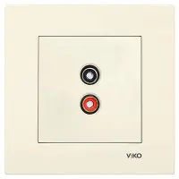 Аудіорозетка для динаміків кремова VIKO Karre арт. 90960137 Аудіорозетка для динаміків кремова VIKO Karre арт. 90960137