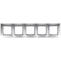 Пятиместная рамка Kontakt Simon Simon 54 Premium DR5/43 (серебро)