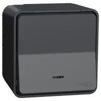 Накладний кнопковий вимикач Schneider Electric MUR35028 з підсвічуванням IP55 (чорний) Накладний кнопковий вимикач Schneider Electric MUR35028 з підсвічуванням IP55 (чорний)