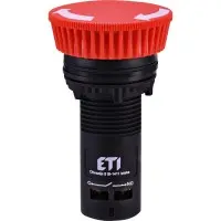 Моноблочная кнопка грибок ETI 004771482 ECM-T10-R (отключение поворотом 1NO красная)