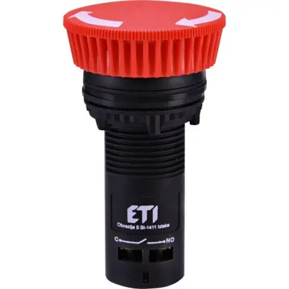 Кнопка моноблочна грибок ETI 004771482 ECM-T10-R (відключення поворотом 1NO червона) Кнопка моноблочна грибок ETI 004771482 ECM-T10-R (відключення поворотом 1NO червона)
