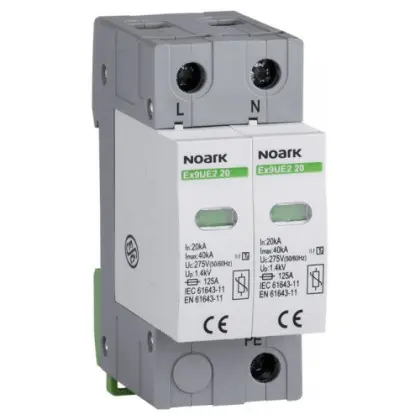 УЗИП NOARK Ex9UE2 20 2 (C) 40кА 275В AC 2P (103351) УЗИП NOARK Ex9UE2 20 2 (C) 40кА 275В AC 2P (103351)