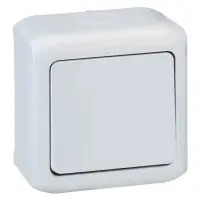 Выключатель 1 клавишный Legrand Forix серый