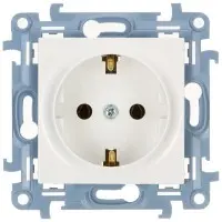 Розетка із заземленням Simon 10 біла