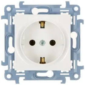 Розетка із заземленням Simon 10 біла