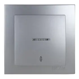 Выключатель Nilson Touran серебро 1кл проходной с подсветкой ( 24131008 )