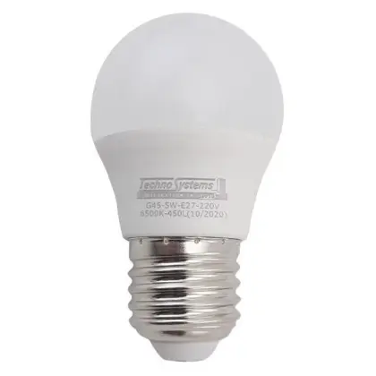 Светодиодная лампа TNSy LED ElectroGurt-G45-5W-E27-220V-6500K-530L GOLDEN (TNSy5000245)