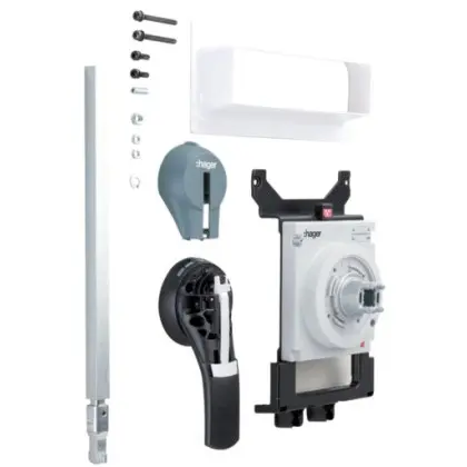 Поворотная удлиненная ручка Hager HXC031H с возможностью блокировки h250 IP55 Поворотная удлиненная ручка Hager HXC031H с возможностью блокировки h250 IP55