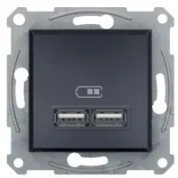 USB розетка Schneider Electric Asfora EPH2700271 (антрацит) USB розетка Schneider Electric Asfora EPH2700271 (антрацит)