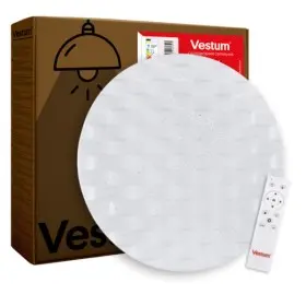 Світлодіодний світильник Vestum CELL зоряне небо 60Вт 375x60мм 3000К- 6500К срібло