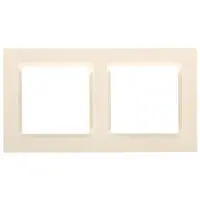 Рамка подвійна горизонтальна Simon 10 кремова