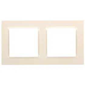 Рамка подвійна горизонтальна Simon 10 кремова