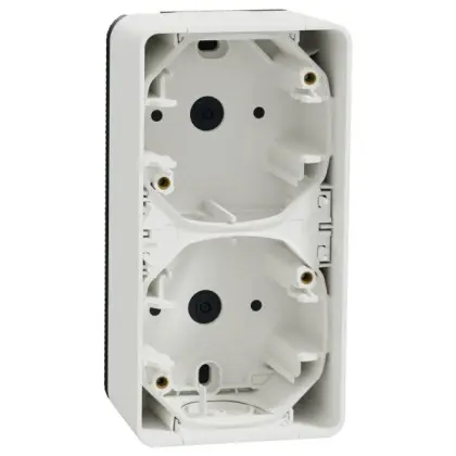 Накладной вертикальный блок подрозетников Schneider Electric MUR39912 IP55 (белый)