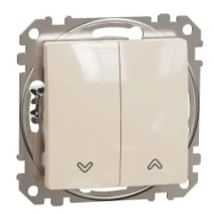 Кнопковий вимикач Schneider Electric Sedna Design & Elements для жалюзі бежевий SDD112114 Кнопковий вимикач Schneider Electric Sedna Design & Elements для жалюзі бежевий SDD112114