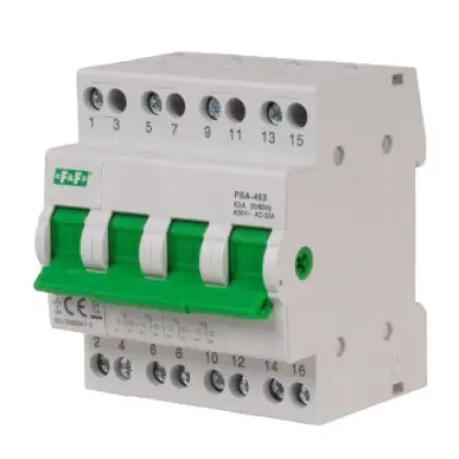 Переключатель сеть-генератор F&F PSA-463 I-0-II 63A