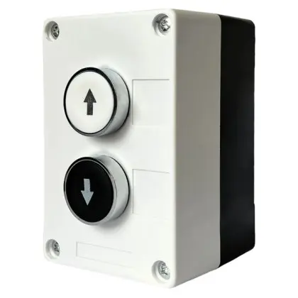 Двухместный пост управления Promfactor FP4-BOX2W89 с металлическими кнопками "Вгору-Вниз"