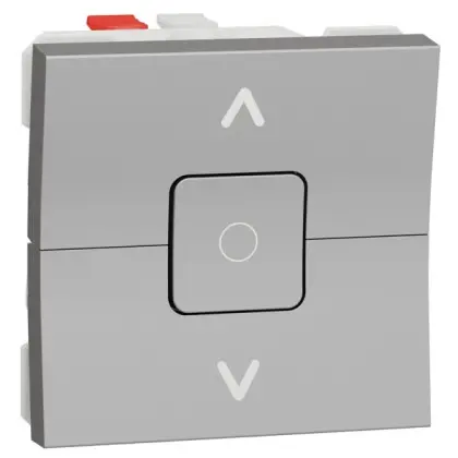 Двоклавішний вимикач Schneider Electric NU320830 для жалюзі (схема 4) 6А 2М (алюміній)