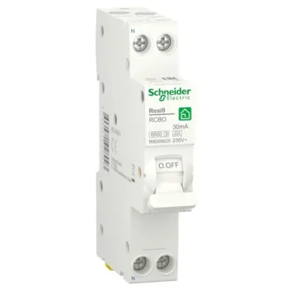 Диференціальний автомат Schneider Electric R9D88616 RESI9 6кА 1P+N 16A C 30мА Диференціальний автомат Schneider Electric R9D88616 RESI9 6кА 1P+N 16A C 30мА