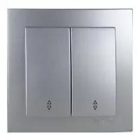 Вимикач Nilson Touran срібло 2кл прохідний ( 24131009 )