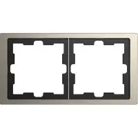 Двухместная рамка Schneider Electric D-Life MTN4020-6550 никель Двухместная рамка Schneider Electric D-Life MTN4020-6550 никель