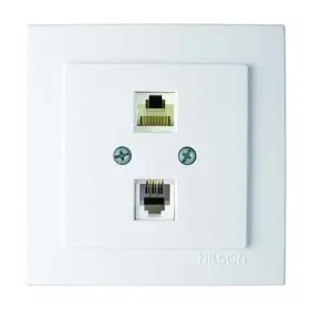 Розетка Nilson Touran біла комп'ютерна телефонна CAT6e-Cat3e ( 24111049 )