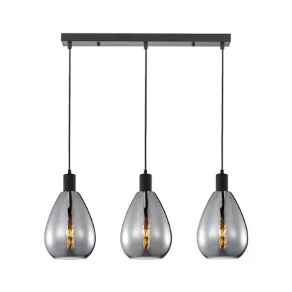Подвесной светильник, люстра Italux PND-27812-3-BK-SG Zulo E27 3x40W IP20 дымчатый Подвесной светильник, люстра Italux PND-27812-3-BK-SG Zulo E27 3x40W IP20 дымчатый