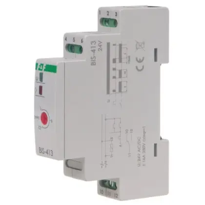 Бистабильное реле F&F BIS-413-24V 9-30В AC/DC 16А Бистабильное реле F&F BIS-413-24V 9-30В AC/DC 16А