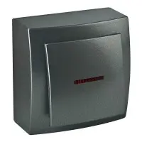 Вимикач Nilson Themis антрацит 1кл з підсвіткою ( 26161002 )