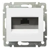 Механізм розетки комп'ютерної RJ-45 UTP Cat.5e Valena білий Механізм розетки комп'ютерної RJ-45 UTP Cat.5e Valena білий