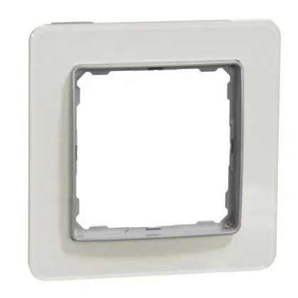 Однопостова рамка Schneider Electric Sedna Elements штучне біле скло SDD360801