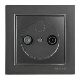 Розетка Nilson Thor антрацит 1-на TV-SAT прохідна ( 27161036 )
