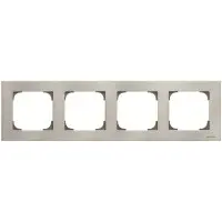 Чотиримісна рамка ABB Sky 2CLA857400A1401 8574 AI (сталь)