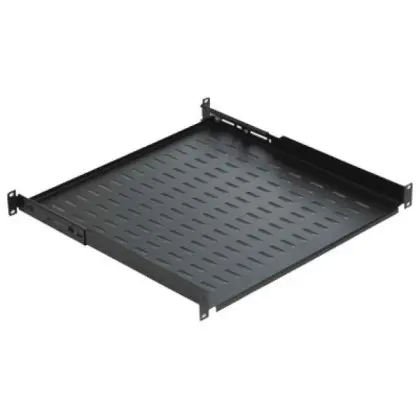 Регульована полиця для серверної шафи Mirsan MR.HRM1U35.01 19" 1U 350-440 RAL 9005 (чорна)