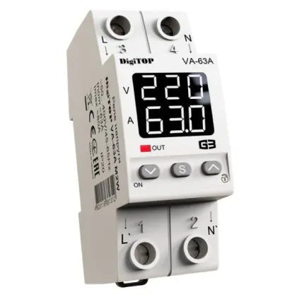 Реле напряжения DigiTOP VA-63A M2W