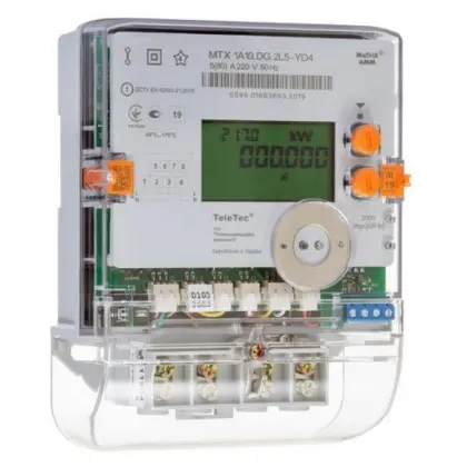 Электрический счётчик Teletec MTX 1A10.DG.2L5-LD4 А+ 5(80)А