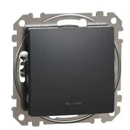 Переключатель Schneider Electric Sedna Design & Elements с подсветкой черный SDD114106L