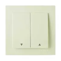 Вимикач Nilson Touran кремовий жалюзі 2кл ( 24121011 )