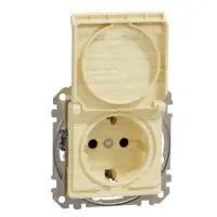 Розетка Schneider Electric Sedna Design & Elementsс заземлением шторками и крышкой береза SDD180024 Розетка Schneider Electric Sedna Design & Elementsс заземлением шторками и крышкой береза SDD180024