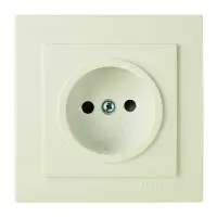 Розетка Nilson Touran кремова 1-на без заземлення з шторкою ( 24121016 )