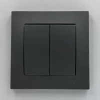 Вимикач EL-BI VEGA антрацит матовий 2-кл ( 510-016700-202 )